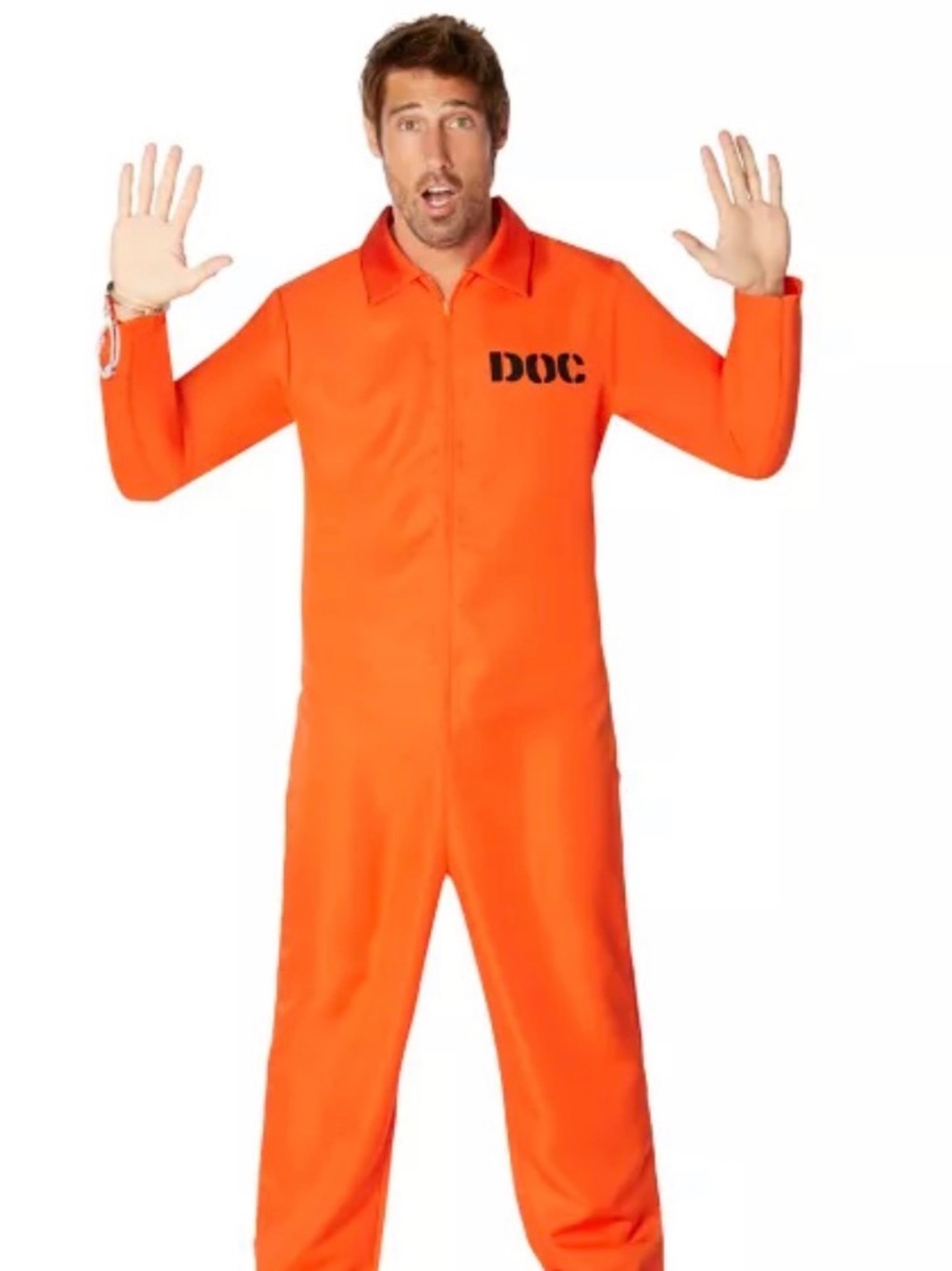 Adult Department of Corrections Prisoner One Piece Costume L/XL
